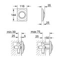 Poga iebūvējamam rāmim Grohe Surf Balta 37018SH0