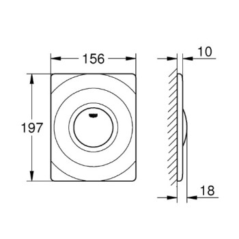 Кнопка для рамы Grohe Surf Белый 37063SH0