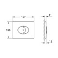 Poga iebūvējamam rāmim Grohe Skate Air Balta 38506SH0