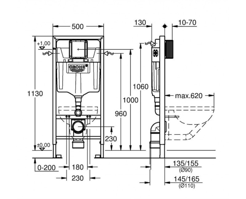 Pама для унитаза Grohe Rapid SL 38528001