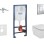 Tualetes poda komplekts Grohe Rapid SL rāmis ar podu Ideal Standard AQUABLADE®, hromētu pogu Scate Cosmo un Soft Close vāku