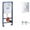 Grohe Rapid SL скрытый монтажный комплект рамы + хромированная кнопка Skate Air 38721001