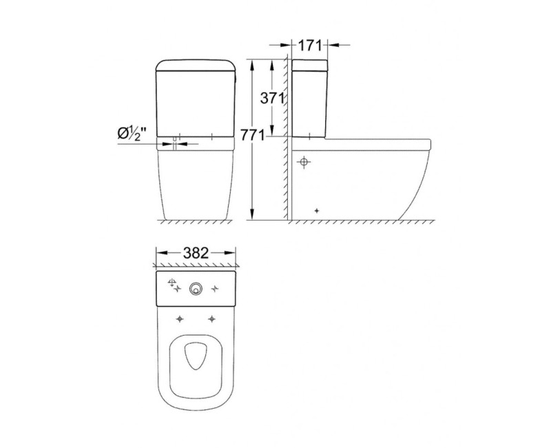 Grohe Euro Ceramic Flush бачок для унитаза, белый 39332000