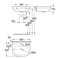Раковина для ванной комнаты Grohe Euro Ceramic 55x45 см Белый