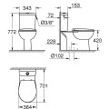 Tualetas Grohe Bau Ceramic Rimless su Soft Close + greito atlaisvinimo dangčiu 39346000