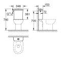 Grohe Bau Ceramic tualeto skalojamoji dėžė balta 39437000
