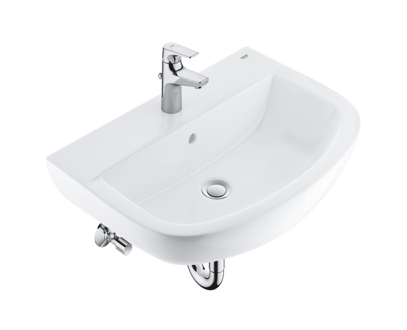 Комплект смеситель + мойка Grohe Bau Ceramic + смеситель Start Flow белый/хром 39472000