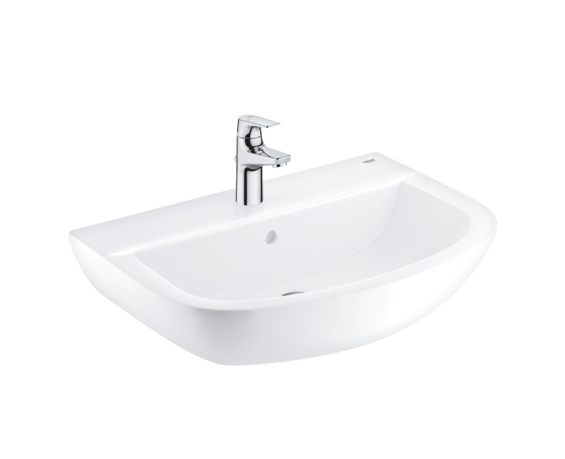 Комплект смеситель + мойка Grohe Bau Ceramic + смеситель Start Flow белый/хром 39472000