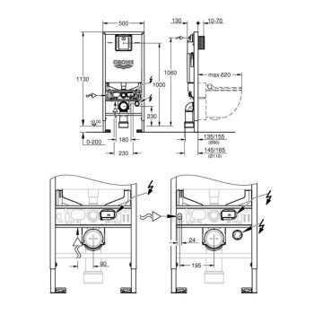 Iebūvējamais rāmis Grohe Rapid SLX Podam 39596000