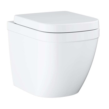 Tualetas GROHE Euro Ceramic Rimfree Triple Vortex su SoftClose dangčiu, Baltas 39839000