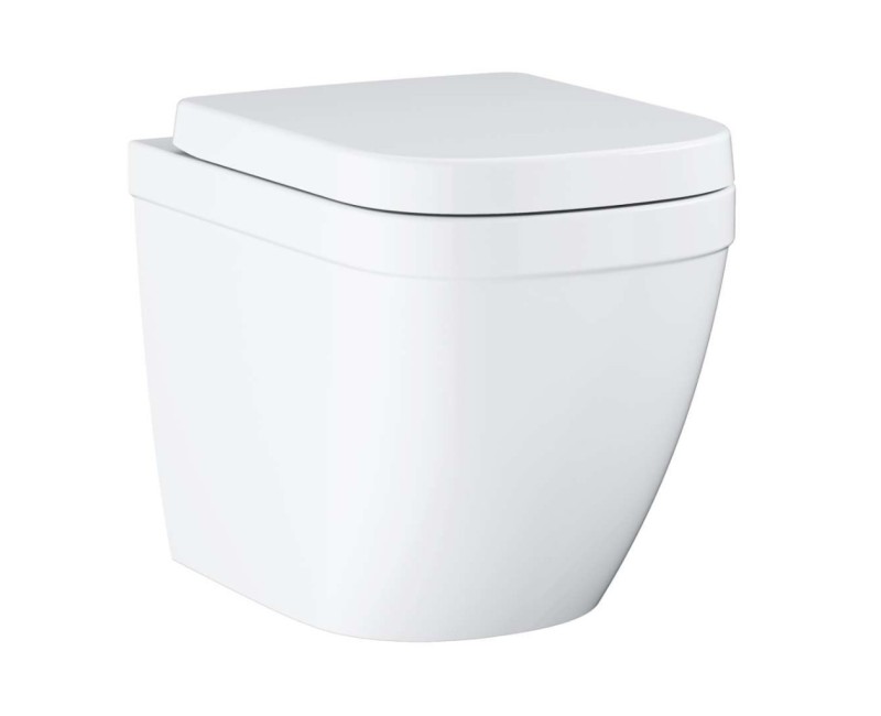 Tualetas GROHE Euro Ceramic Rimfree Triple Vortex su SoftClose dangčiu, Baltas 39839000