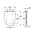 Poda vāks Grohe Bau Ceramic Slim, SoftClose Balts 39898000