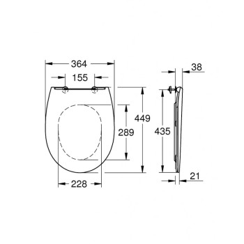 Poda vāks Grohe Bau Ceramic Slim, SoftClose Balts 39898000