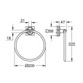Dvieļu turētājs Grohe Allure grafīts  40339AL1