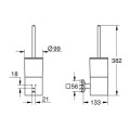 Tualetes birste Grohe Allure pie sienas Cool Sunrise 40340GL1