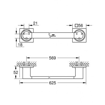 Dvieļu turētājs Grohe Allure 569 mm grafīts  40341AL1