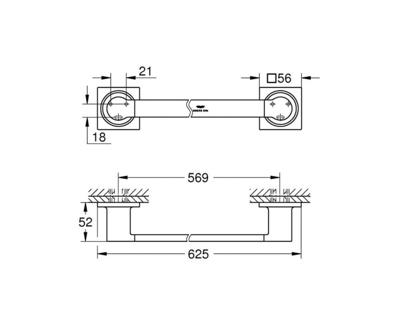 Dvieļu turētājs Grohe Allure 569 mm grafīts  40341AL1