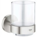 Glāze aksesuāriem Grohe Essentials ar turētāju StarLight® apdare, Supersteel 40447DC1