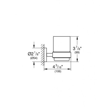 Glāze aksesuāriem Grohe Essentials ar turētāju StarLight® apdare, Supersteel 40447DC1