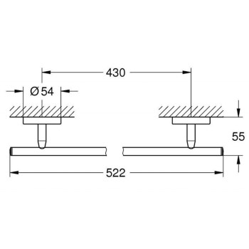 Полотенцедержатель Grohe BauCosmopolitan Grommeted 40459001