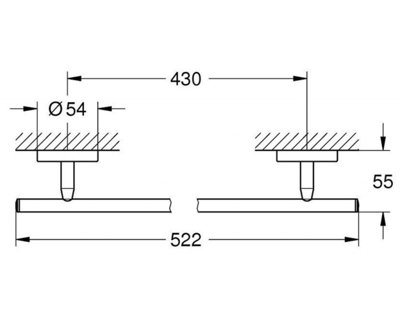 Полотенцедержатель Grohe BauCosmopolitan Grommeted 40459001