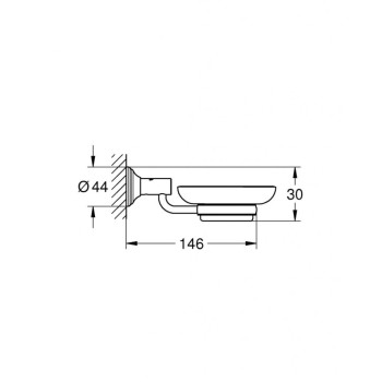 Ziepju trauka turētājs GROHE Essentials Authentic StarLight® apdare, pulēts niķelis 40652EN1