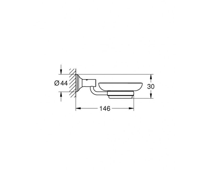 Ziepju taruka turētājs GROHE Essentials Authentic StarLight® apdare, pulēts niķelis 40652EN1