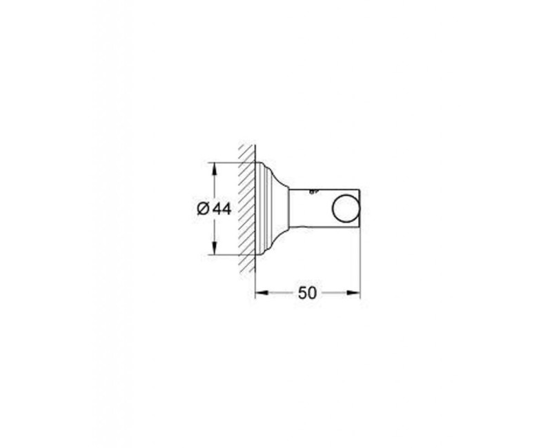 Drēbju pakaramais āķis GROHE Essentials Authentic StarLight® apdare, Hromēts 40656001