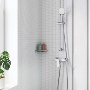 Полка для ванной комнаты Grohe BauCosmopolitan угловая 16x20 см StarLight® хромированная отделка 40664001