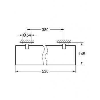Vannas istabas plaukts GROHE Essentials 530mm  StarLight® apdare, Hromēts 40799001