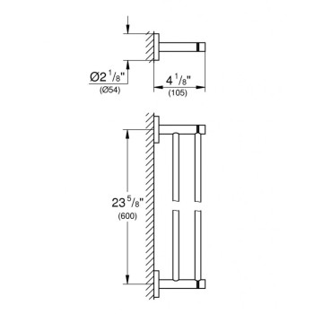 Dvieļu turētājs Grohe Essentials StarLight® apdare birstēts Cool Sunrise  40802GN1