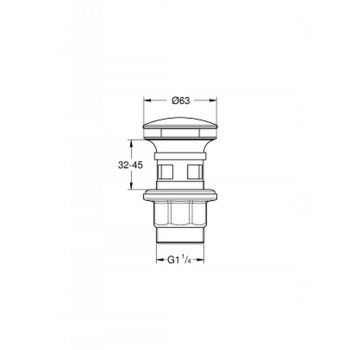 Izlietnes izplūde Grohe, push-open Hromēta 40824000