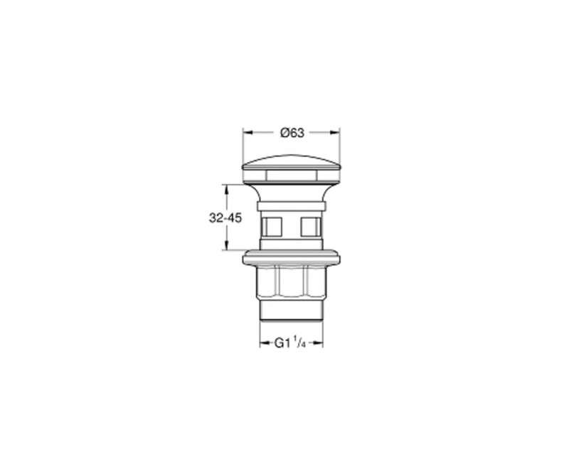 Izlietnes izplūde Grohe, push-open Hromēta 40824000
