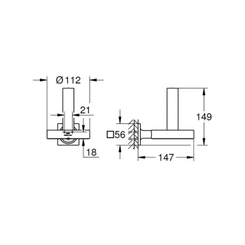Tualetes papīra turētājs Grohe Allure brushed hard graphite 40956AL1
