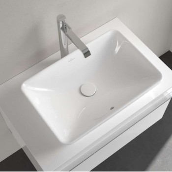 Vannas istabas izlietne Villeroy & Boch Venticello  55x36cm , uz virsmas, Balta