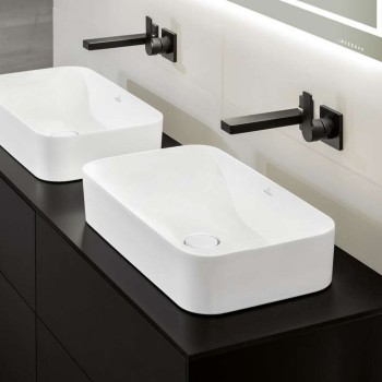 Vannas istabas izlietne Villeroy & Boch Evana 60x35cm uz virsmas, Balta