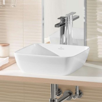 Раковина для ванной Villeroy & Boch Artis 41x41 см, керамика TitanCeram, отделка CeramicPlus, поверхность Белая 417841R1