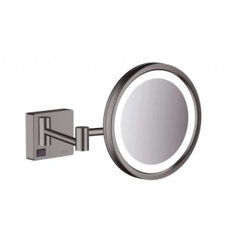 Kosmētikas spogulis Hansgrohe AddStoris ar LED apgaismojumu, birstēts melns hroms 41790340