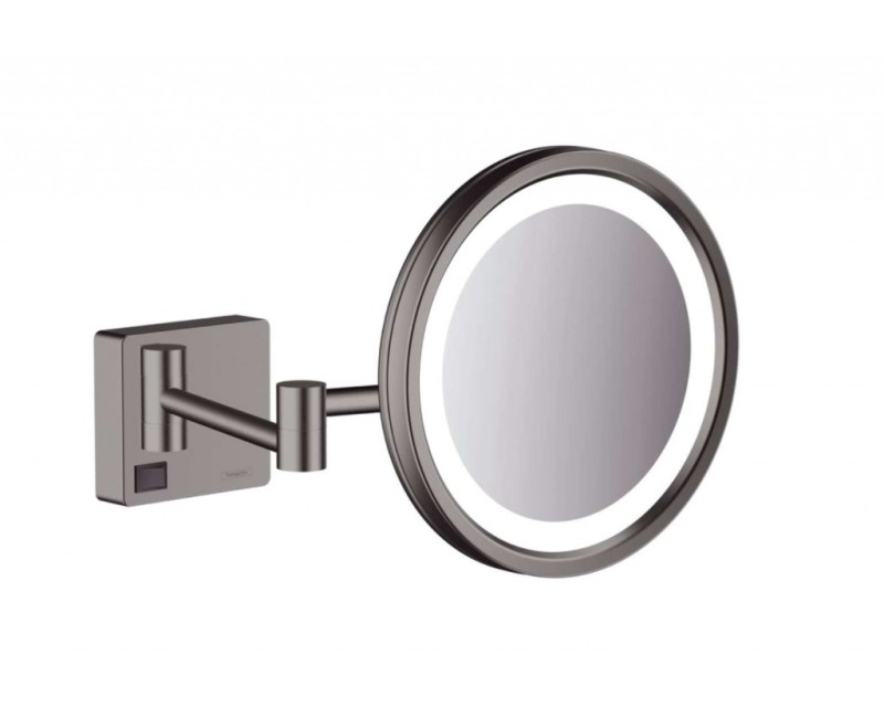 Косметическое зеркало Hansgrohe AddStoris со LED подсветкой, черный матовый хром 41790340