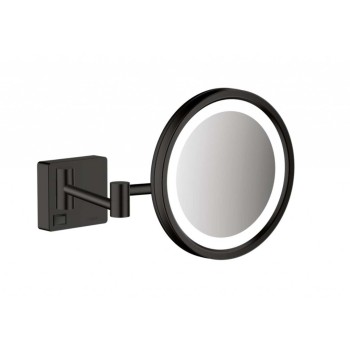 Косметическое зеркало Hansgrohe AddStoris со LED подсветкой, чёрный матовый 41790670