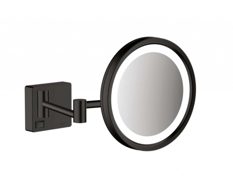 Косметическое зеркало Hansgrohe AddStoris со LED подсветкой, чёрный матовый 41790670