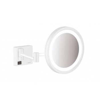 Kosmētikas spogulis Hansgrohe AddStoris ar LED apgaismojumu, matēti balts 41790700