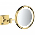 Косметическое зеркало Hansgrohe AddStoris со LED подсветкой, полированное золото 41790990