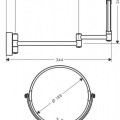 Kosmētikas spogulis Hansgrohe AddStoris Matēta Bronza 41791140