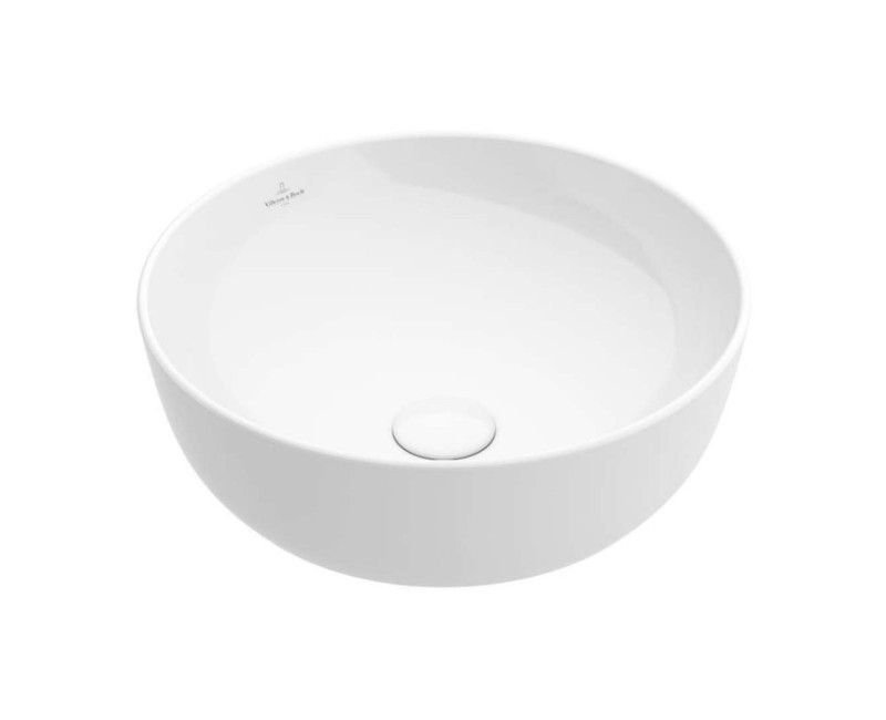 Vannas istabas izlietne Villeroy & Boch Artis CeramicPlus D43cm uz virsmas, Balta