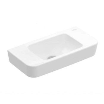 Vannas istabas izlietne Villeroy & Boch O.novo Compact 50x25cm, AntiBac un CeramicPlus apdare, Balta 434253T2