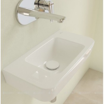 Vannas istabas izlietne Villeroy & Boch O.novo Compact 50x25cm, AntiBac un CeramicPlus apdare, Balta 434253T2