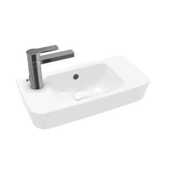 Vannas istabas izlietne Villeroy & Boch O.novo Compact 50x25cm, Kreisā puse,  Balta 4342L501