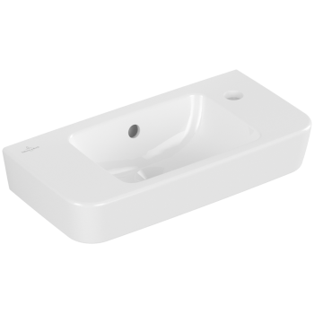 Vannas istabas izlietne Villeroy & Boch O.novo Compact 50x25cm, Labā puse, Balta 4342R501