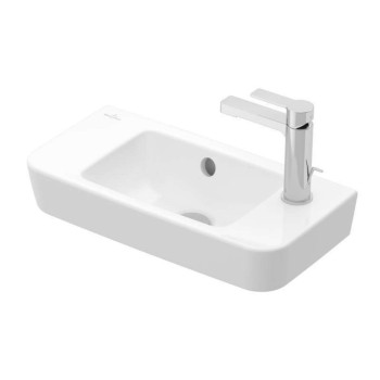 Vannas istabas izlietne Villeroy & Boch O.novo Compact 50x25cm, Labā puse, Balta 4342R501